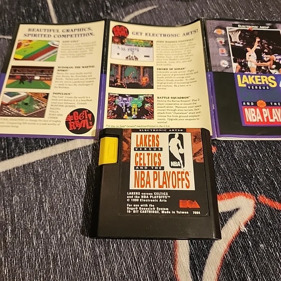 LAKERS VERSUS CELTICS AND NBA PLAYOFFS SEGA GENESIS GAME